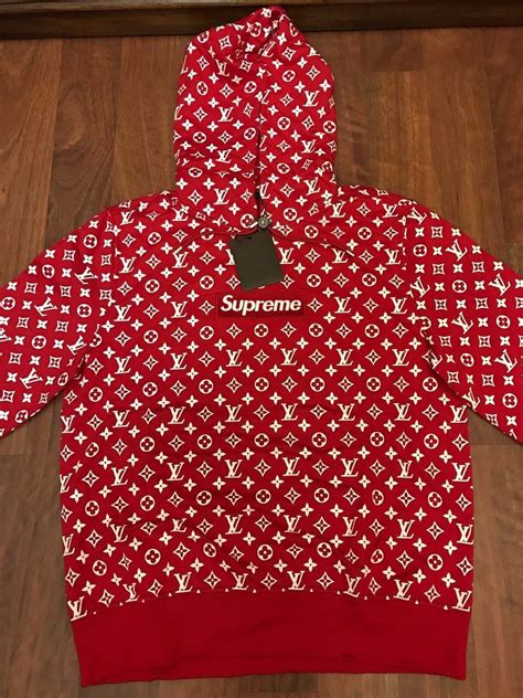 supreme hoodie louis vuitton box logo hoodie supreme jacket|supreme shirt Louis Vuitton price.